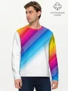 Мужской лонгслив базовый / РАДУЖНЫЕ ПОЛОСЫ | RAINBOW