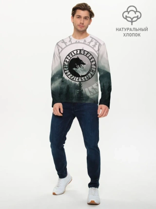 Мужской лонгслив базовый / FENRIR | РУНЫ | RUNES