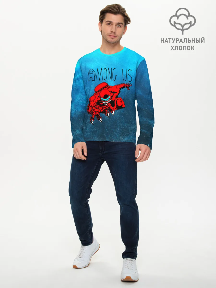 Мужской лонгслив базовый / Among Us | Imposter