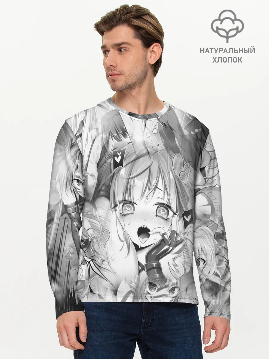 Мужской лонгслив базовый / Full Dive RPG Manga