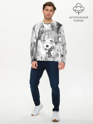 Мужской лонгслив базовый / Full Dive RPG Manga