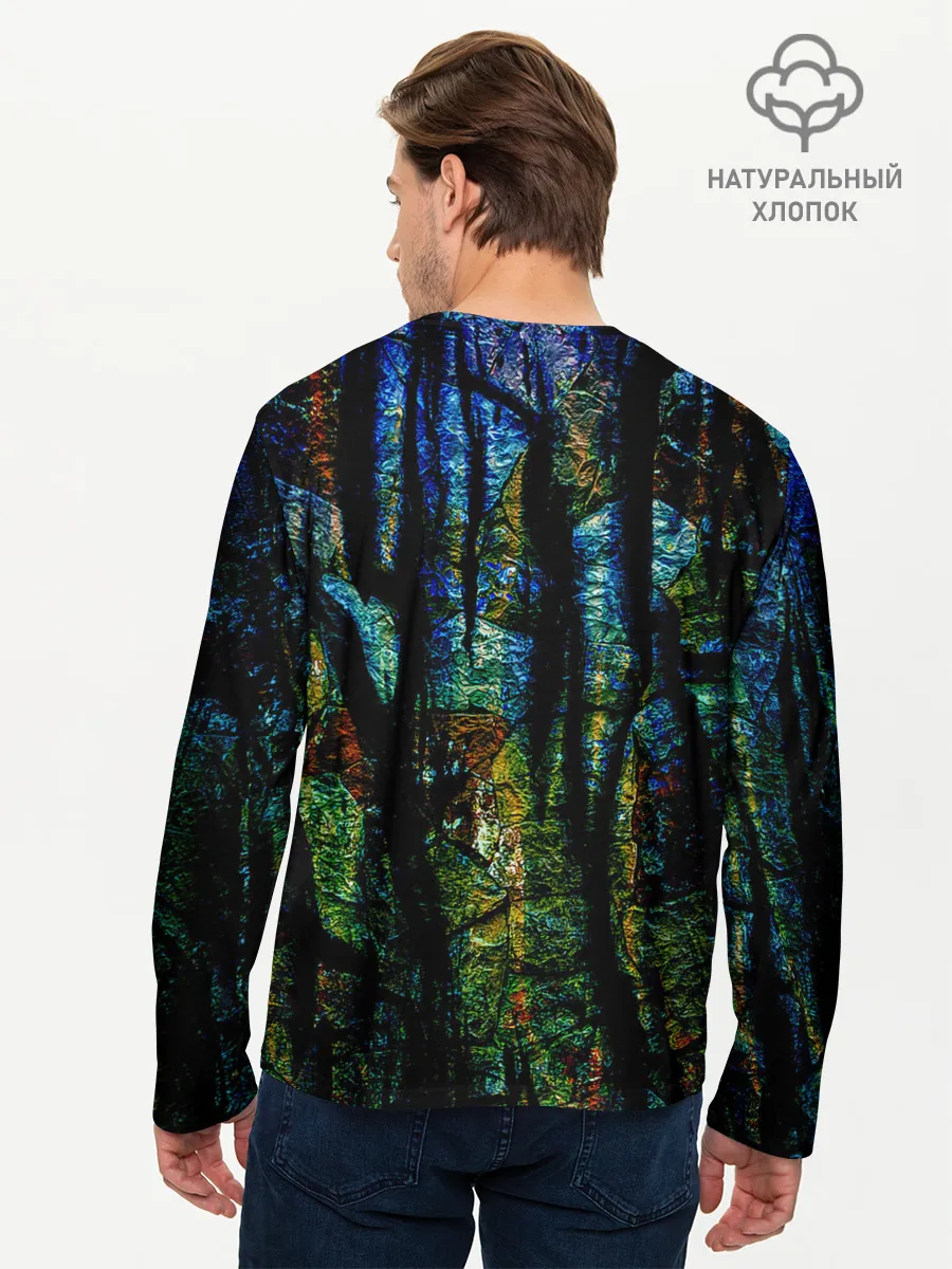 Мужской лонгслив базовый / Разноцветная гора