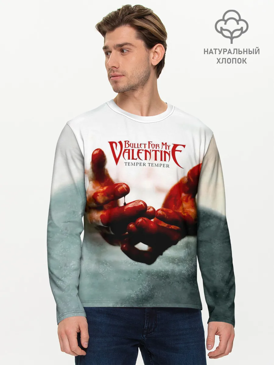 Мужской лонгслив базовый / Temper Temper - Bullet For My Valentine