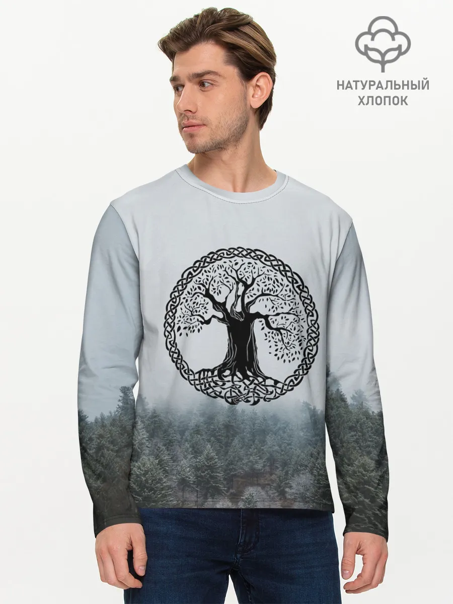 Мужской лонгслив базовый / Иггдрасиль | Yggdrasil