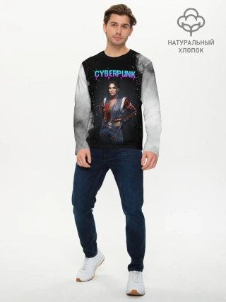 Мужской лонгслив базовый / Панам Палмер | КИБЕРПАНК 2077