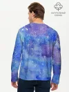 Мужской лонгслив базовый / Акварельные разводы и брызги красок