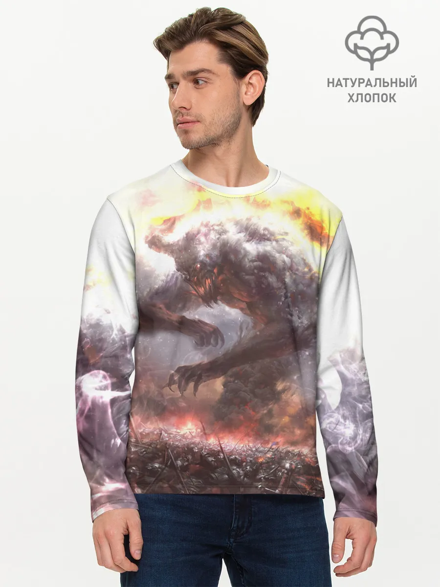 Мужской лонгслив базовый / Демон Войны | The Demon of War