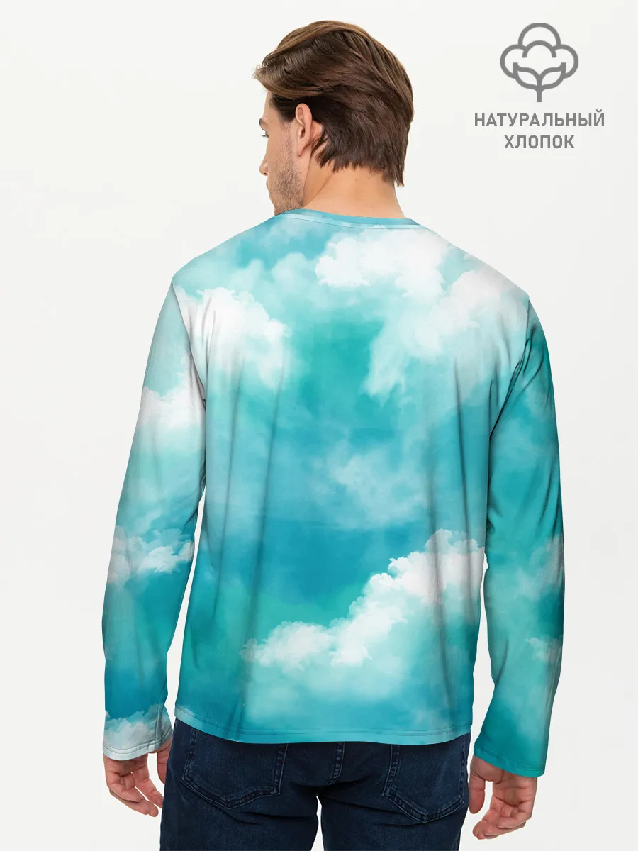 Мужской лонгслив базовый / Голубое Небо | Blue Sky