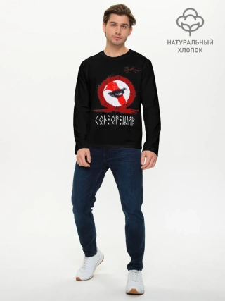 Мужской лонгслив базовый / God of war бог войны