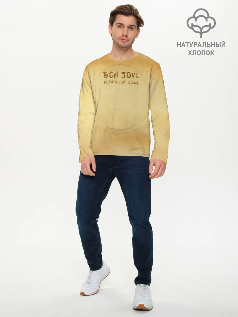Мужской лонгслив базовый / Burning Bridges - Bon Jovi