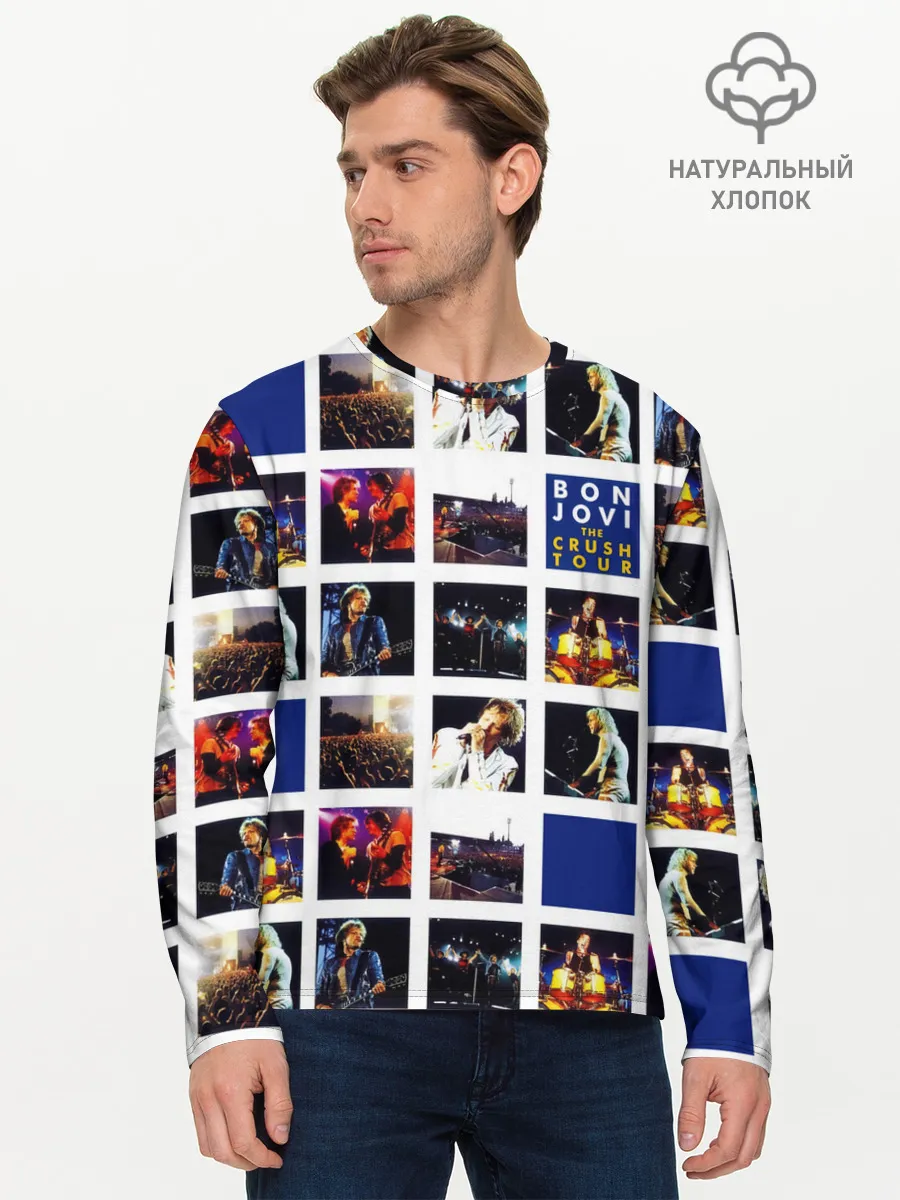 Мужской лонгслив базовый / The Crush Tour - Bon Jovi