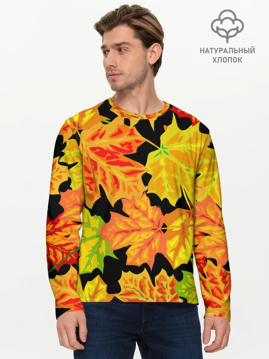 Мужской лонгслив базовый / LEAF FALL / AUTUMN