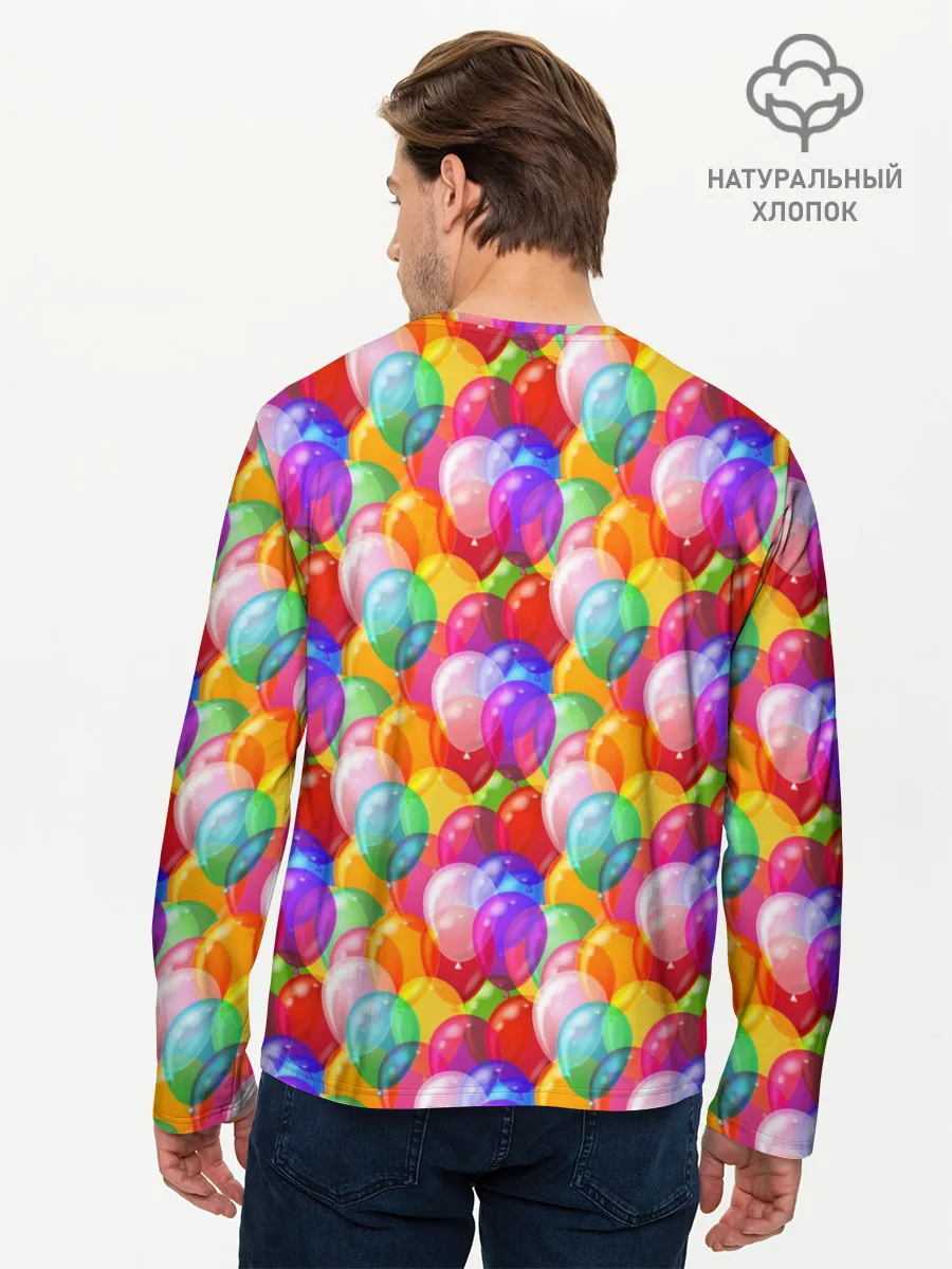 Мужской лонгслив базовый / Воздушные Шары