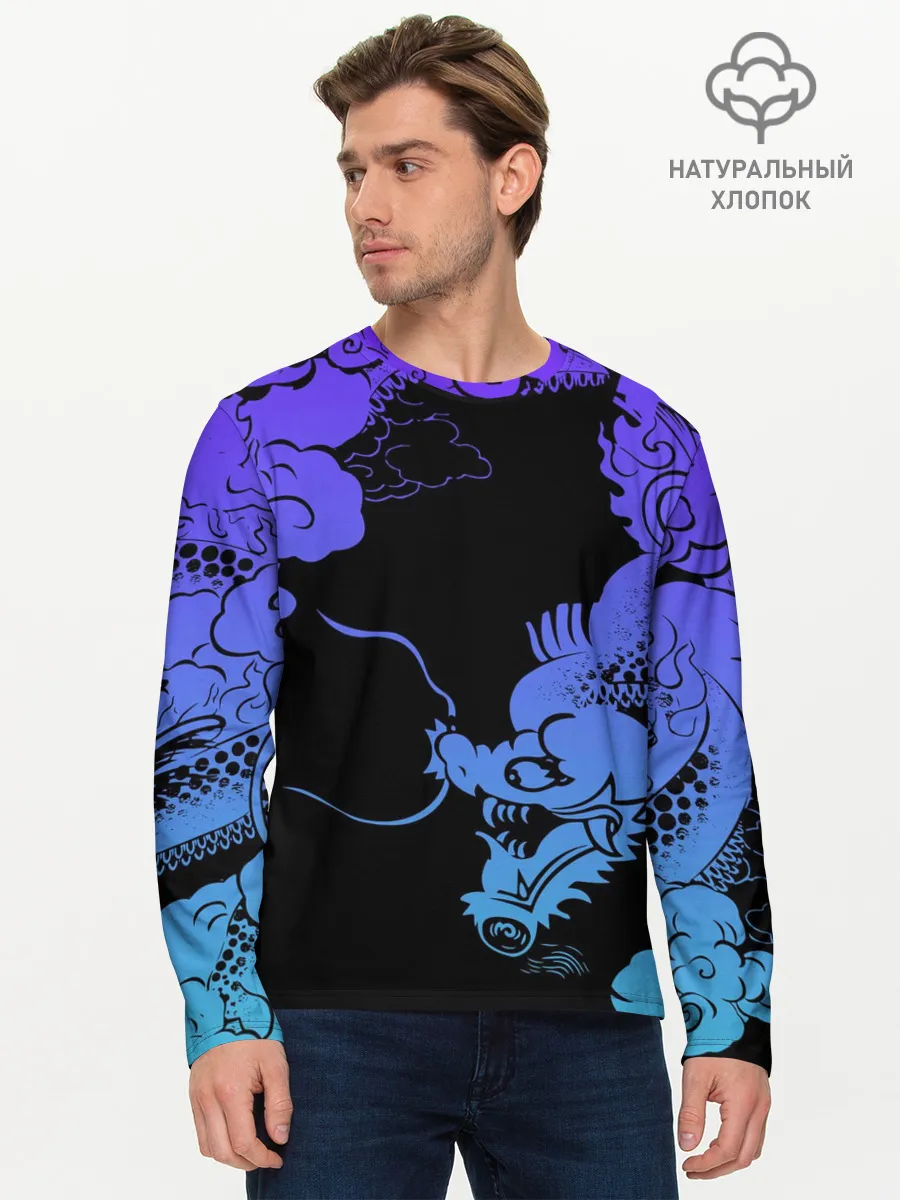 Мужской лонгслив базовый / Дракон | Dragon