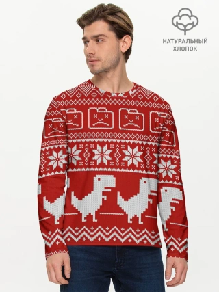 Мужской лонгслив базовый / Новогодний гугл