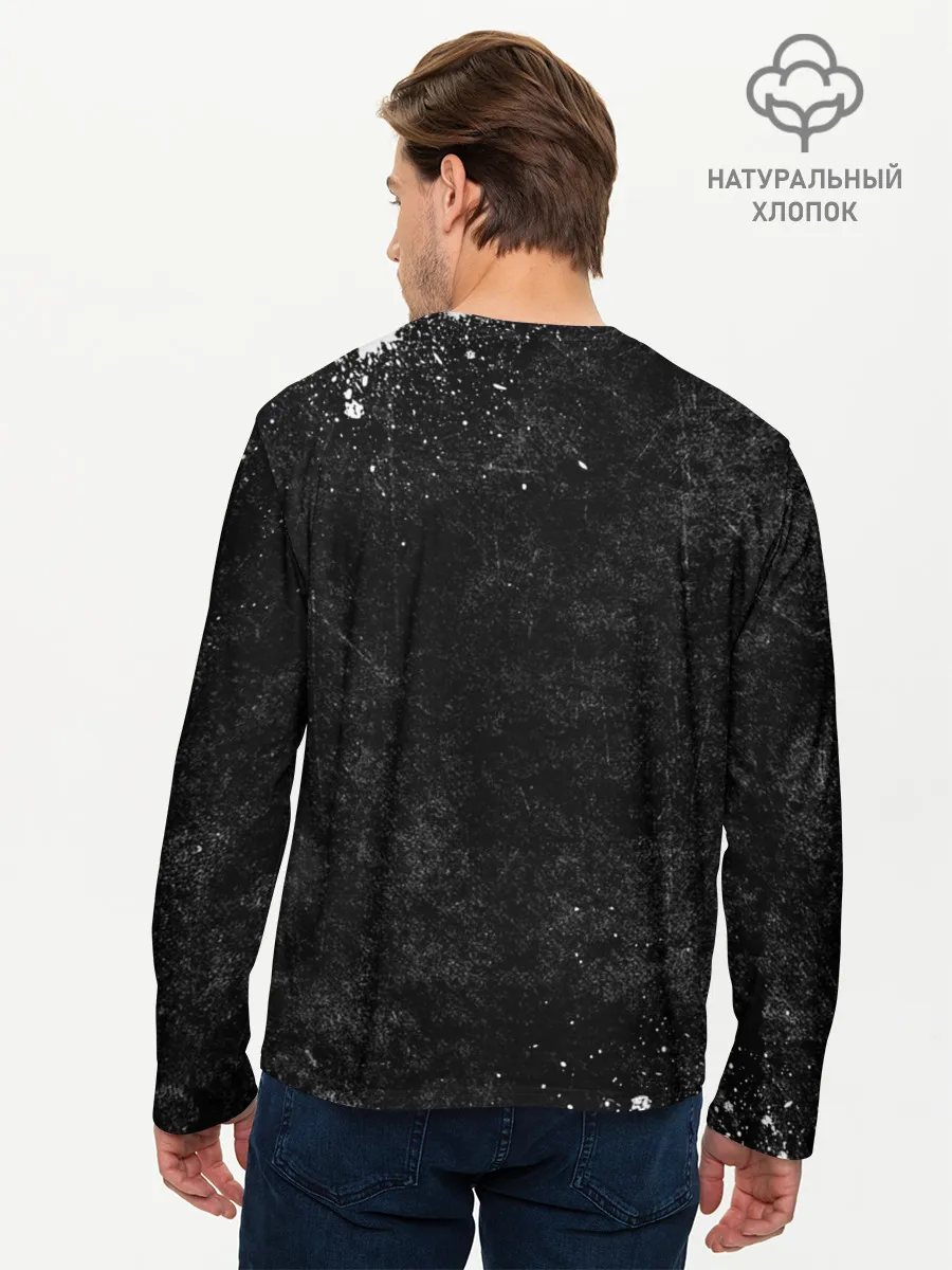 Мужской лонгслив базовый / BW Emoji