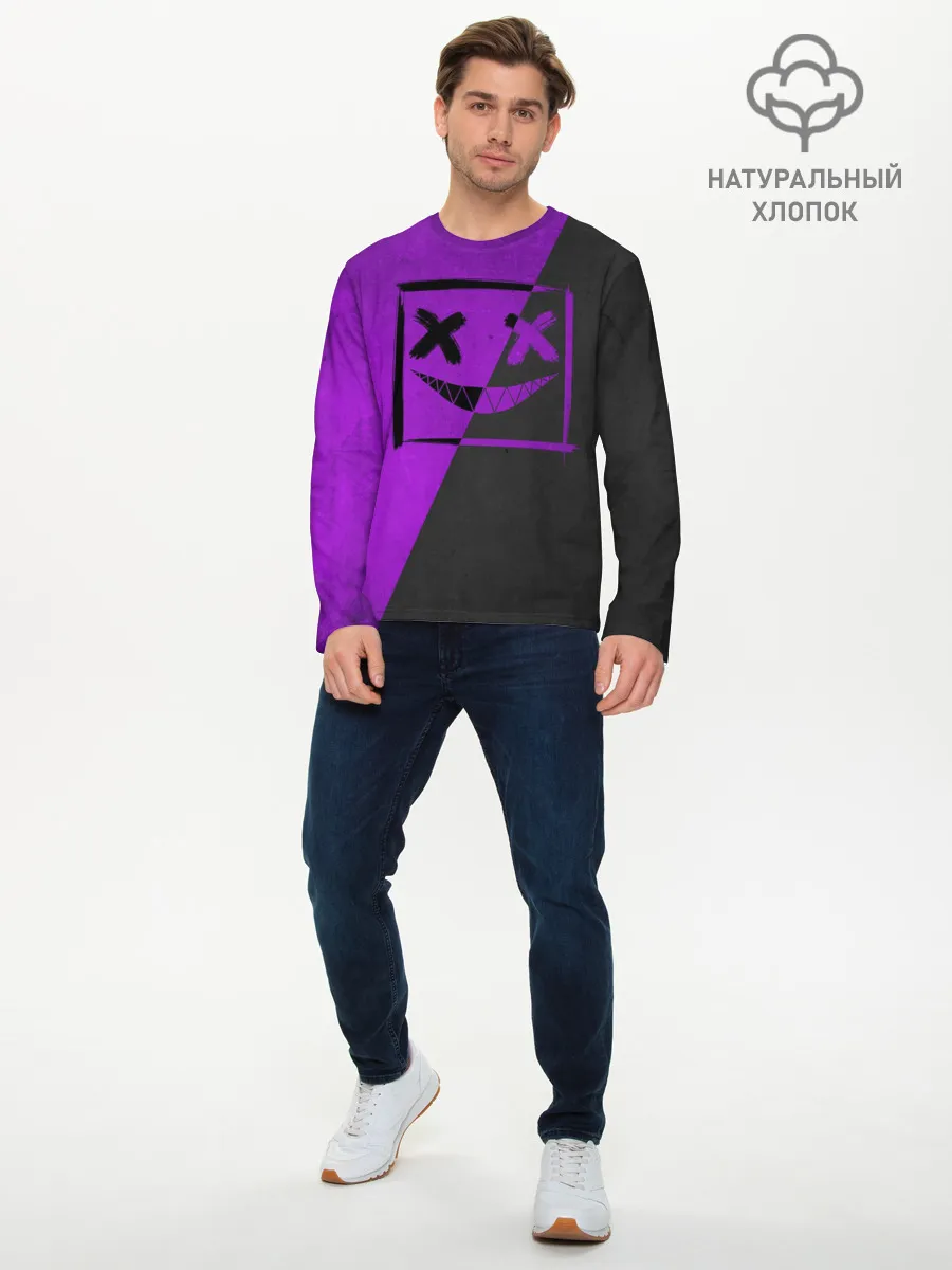Мужской лонгслив базовый / Purple Smile