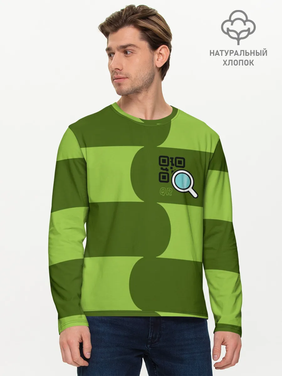 Мужской лонгслив базовый / В поисках QR
