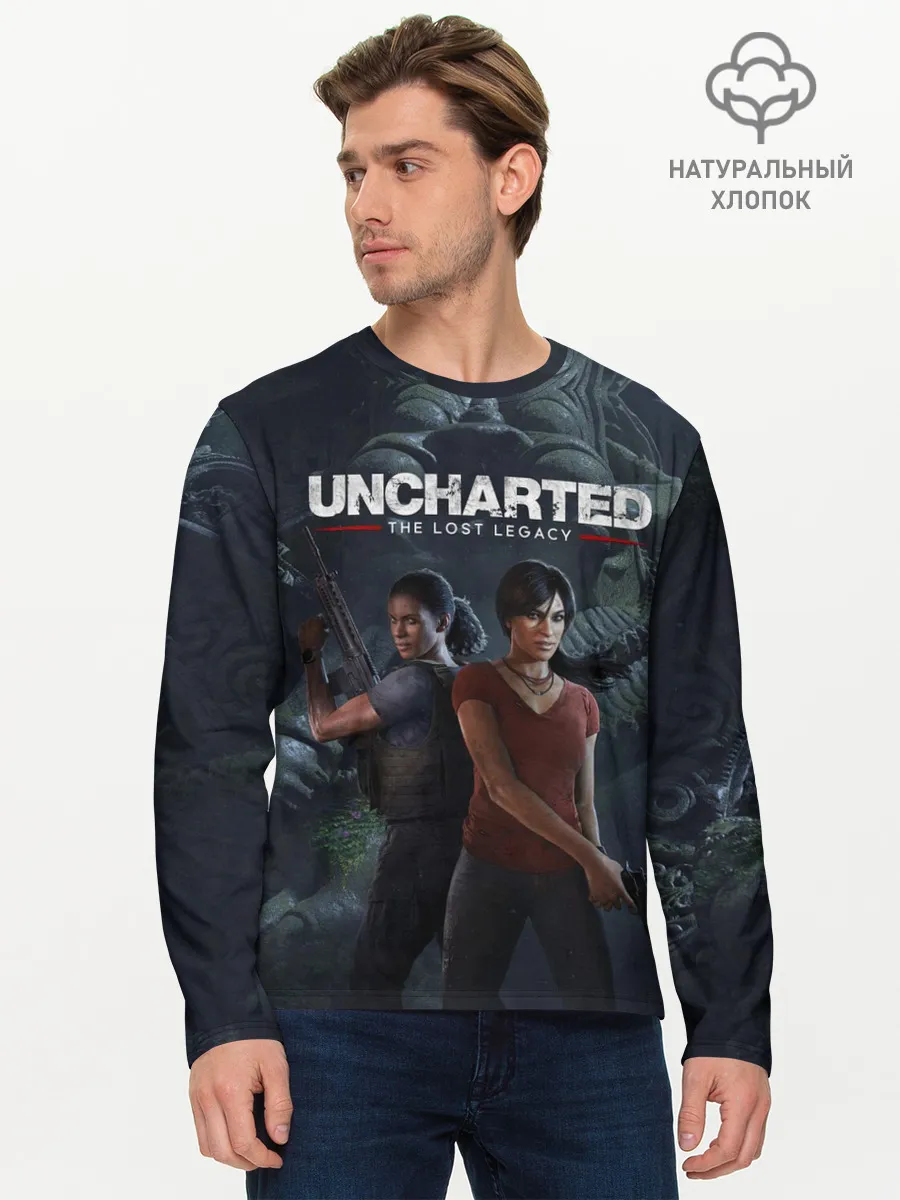 Мужской лонгслив базовый / Uncharted The Lost Legacy