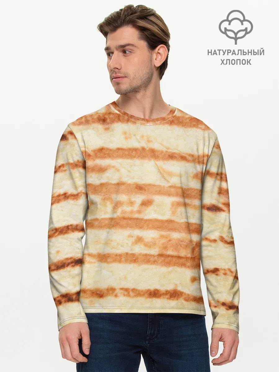 Мужской лонгслив базовый / ЛАВАШ | ТОНКИЙ ПЛОСКИЙ ХЛЕБ