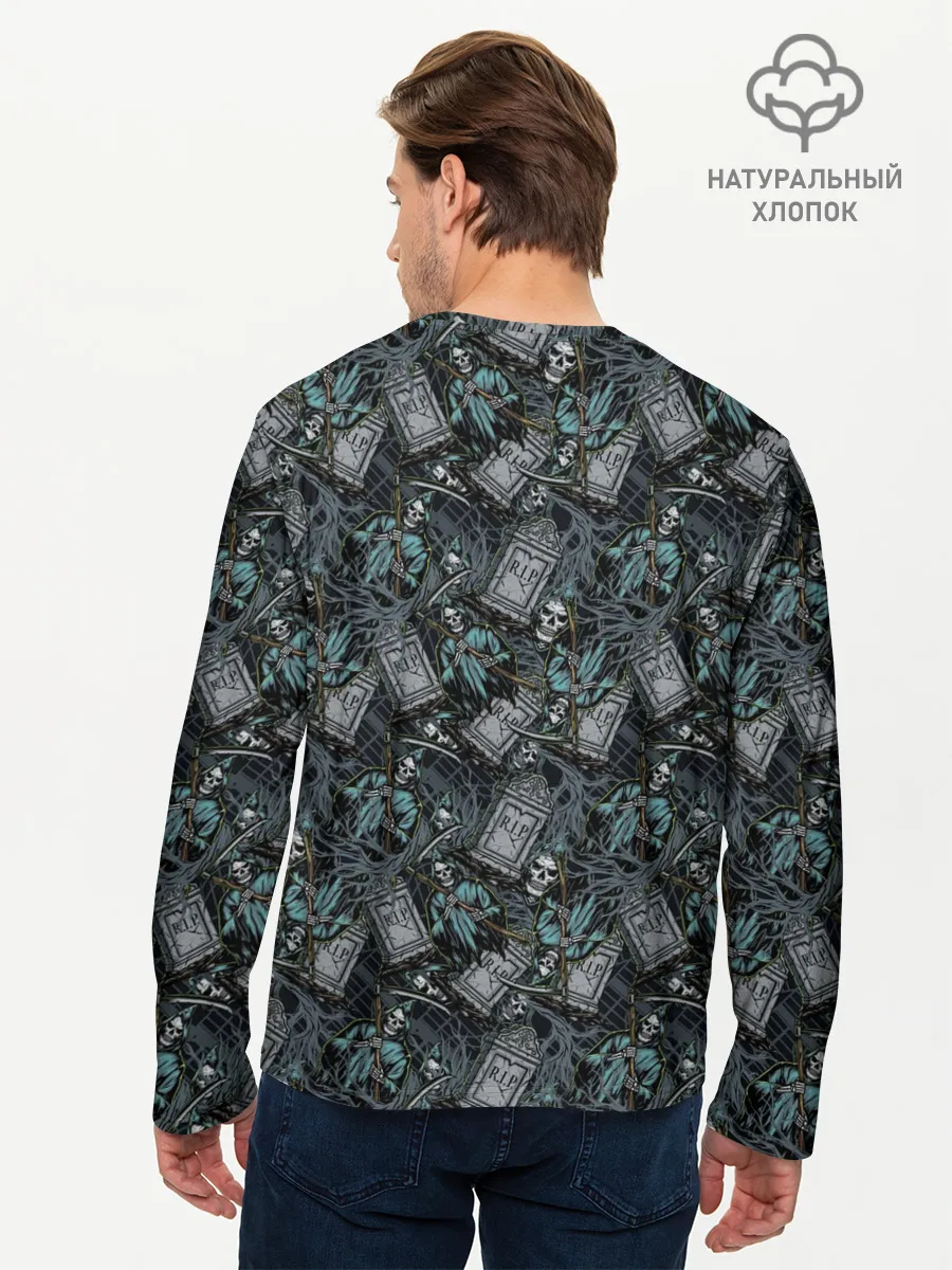 Мужской лонгслив базовый / Смерть с Косой