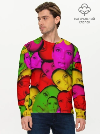 Мужской лонгслив базовый / Crazy Kim Kardashian