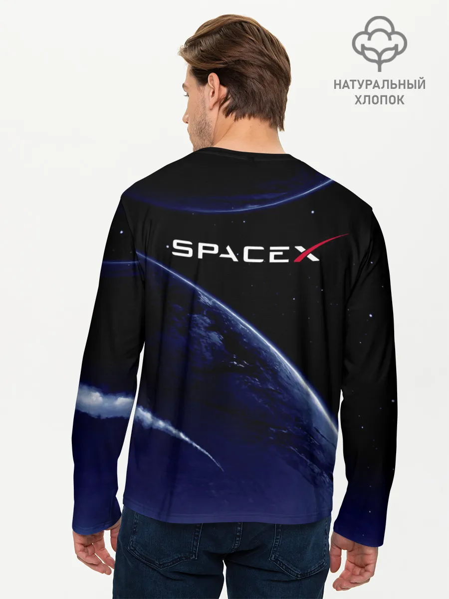 Мужской лонгслив базовый / Space X