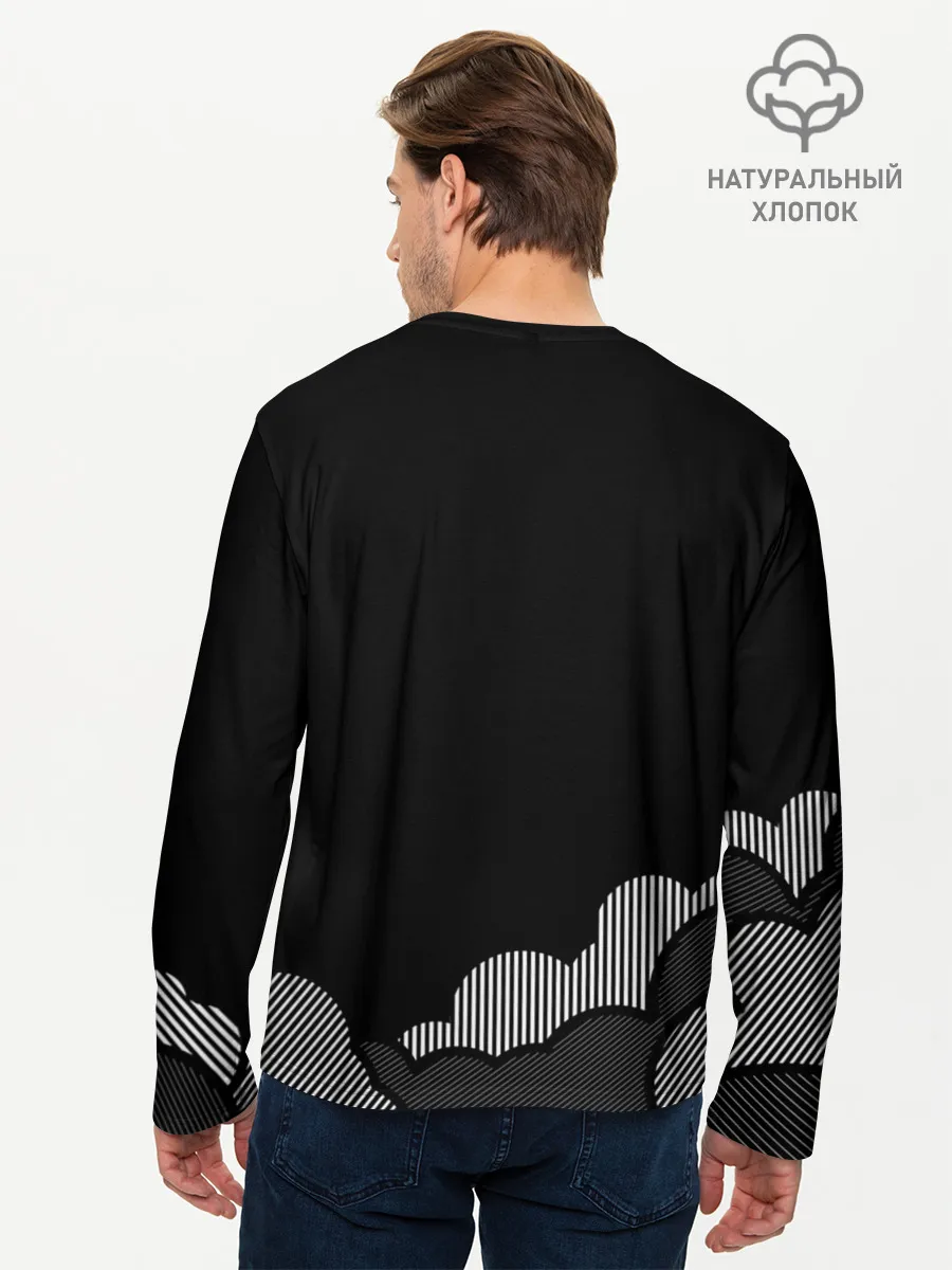 Мужской лонгслив базовый / Space X