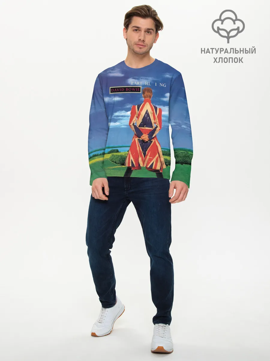 Мужской лонгслив базовый / Earthling - David Bowie