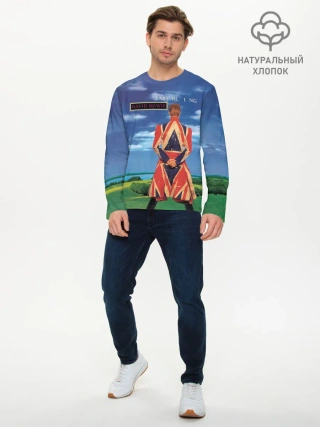 Мужской лонгслив базовый / Earthling - David Bowie