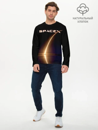 Мужской лонгслив базовый / Space X