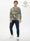 Мужской лонгслив базовый / Эмодзи камуфляж