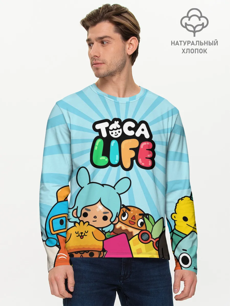 Мужской лонгслив базовый / Toca boca life
