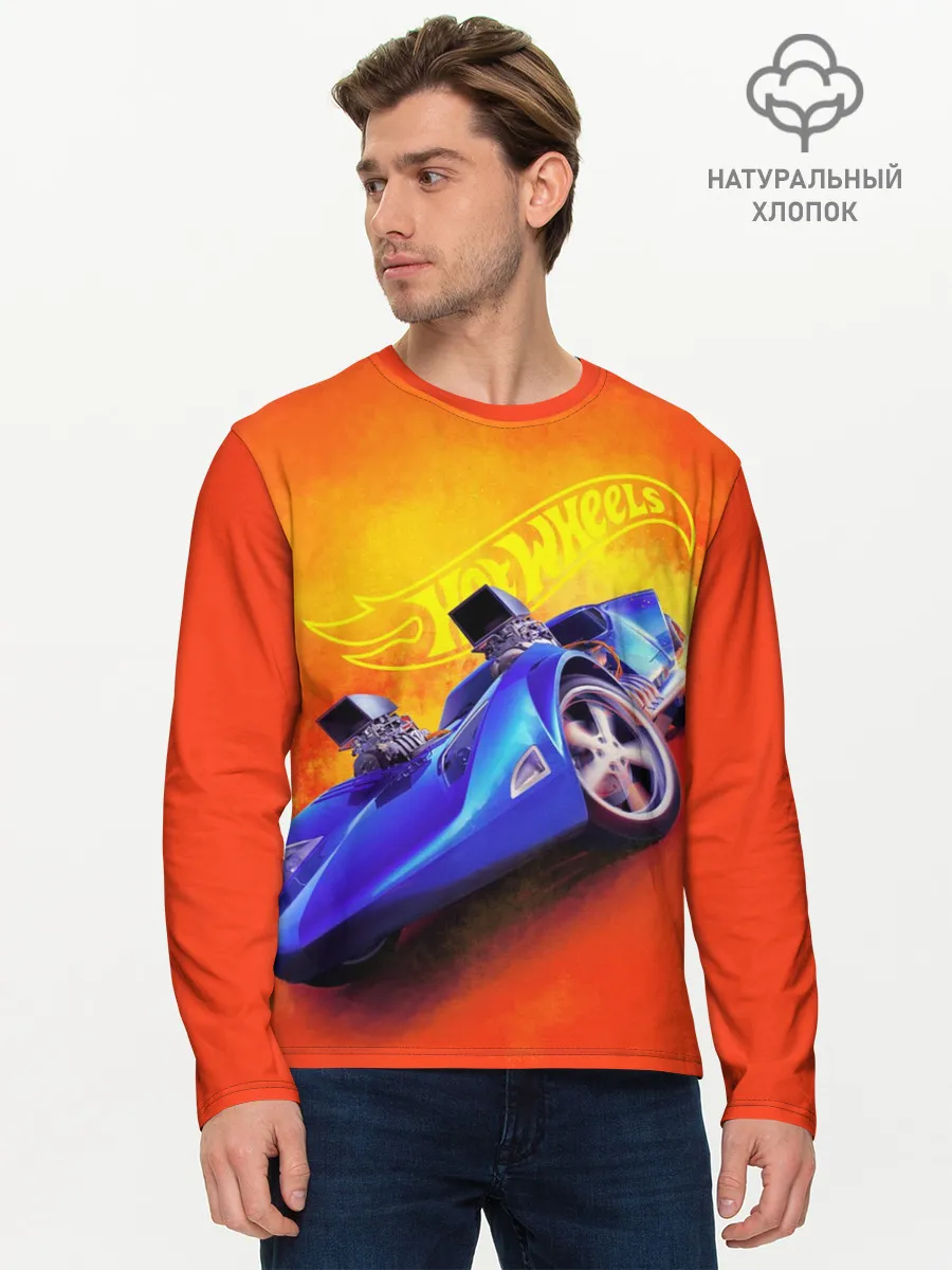 Мужской лонгслив базовый / Hot Wheels. Хот Вилс