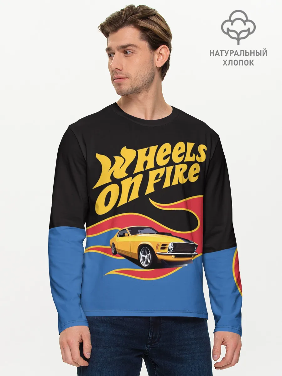 Мужской лонгслив базовый / Hot Wheels. Хот Вилс
