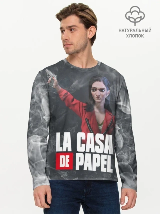 Мужской лонгслив базовый / Бумажный дом | Найроби