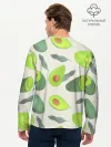 Мужской лонгслив базовый / Авокадо - фруктовый паттерн