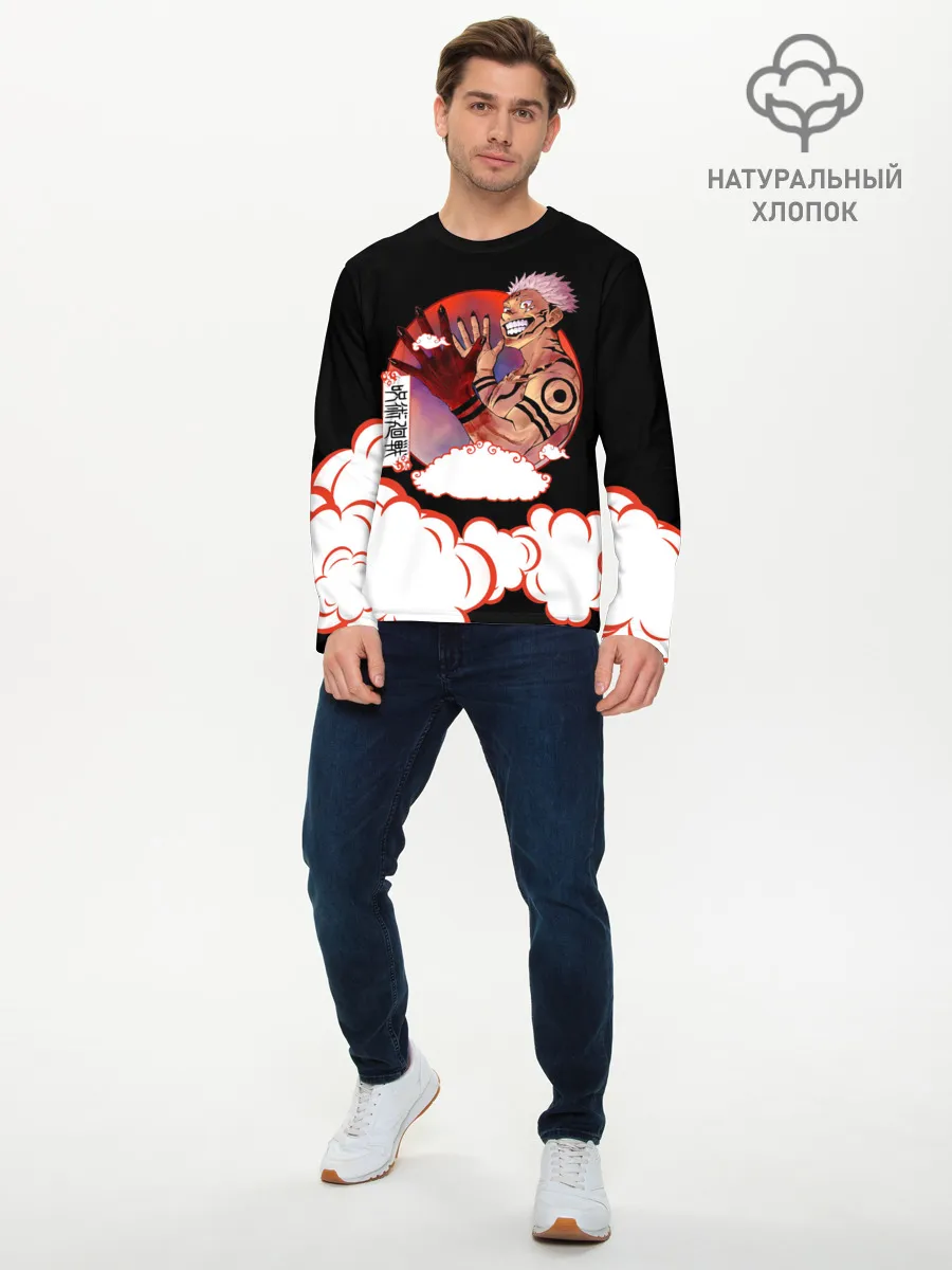 Мужской лонгслив базовый / Рёмен Сукуна Магическая битва