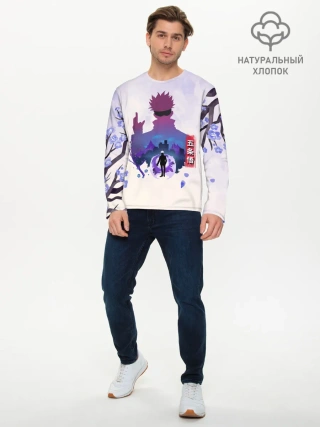 Мужской лонгслив базовый / Годжо Сатору Магическая битва