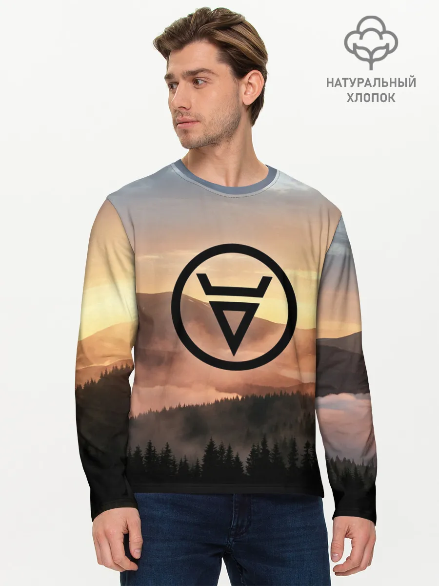 Мужской лонгслив базовый / ВЕЛЕС | РУНЫ | RUNES