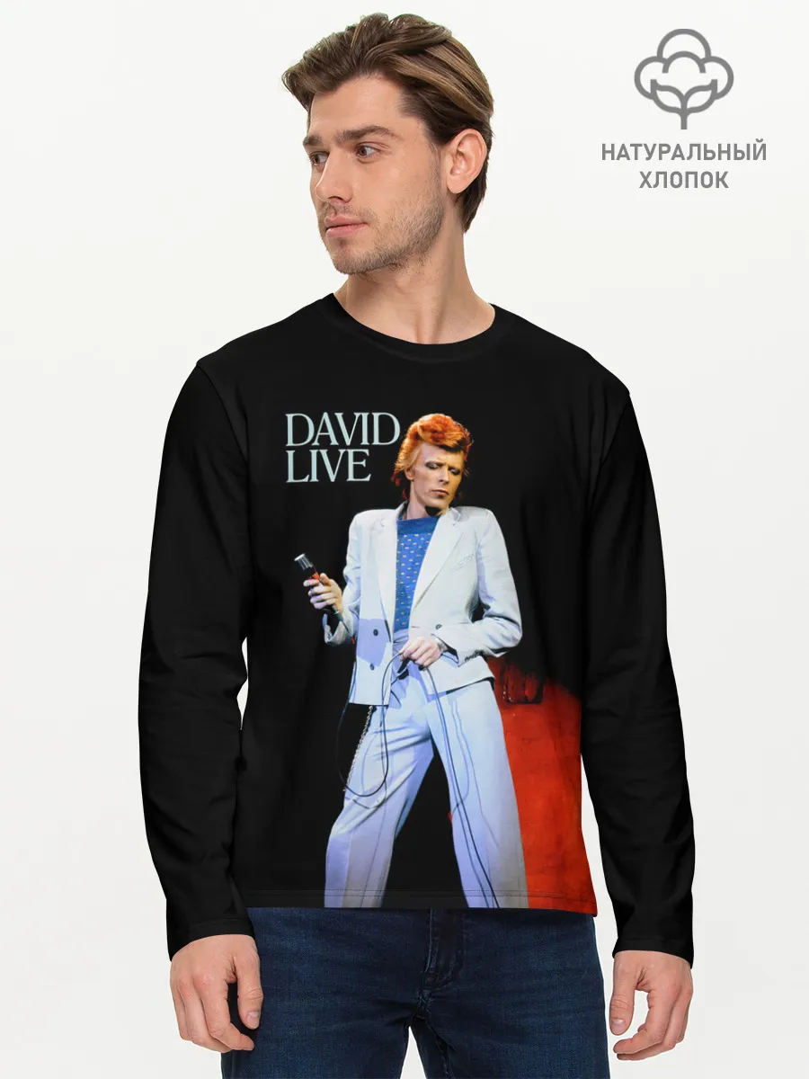 Мужской лонгслив базовый / David Live - David Bowie