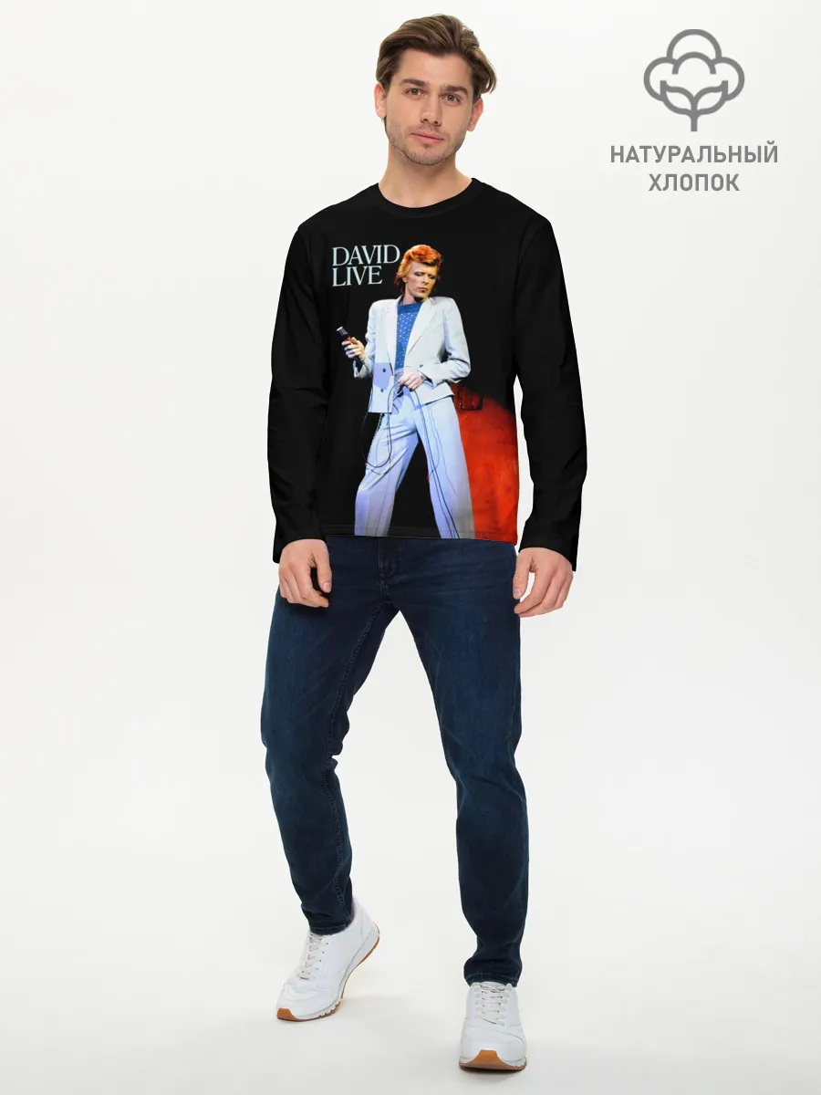 Мужской лонгслив базовый / David Live - David Bowie