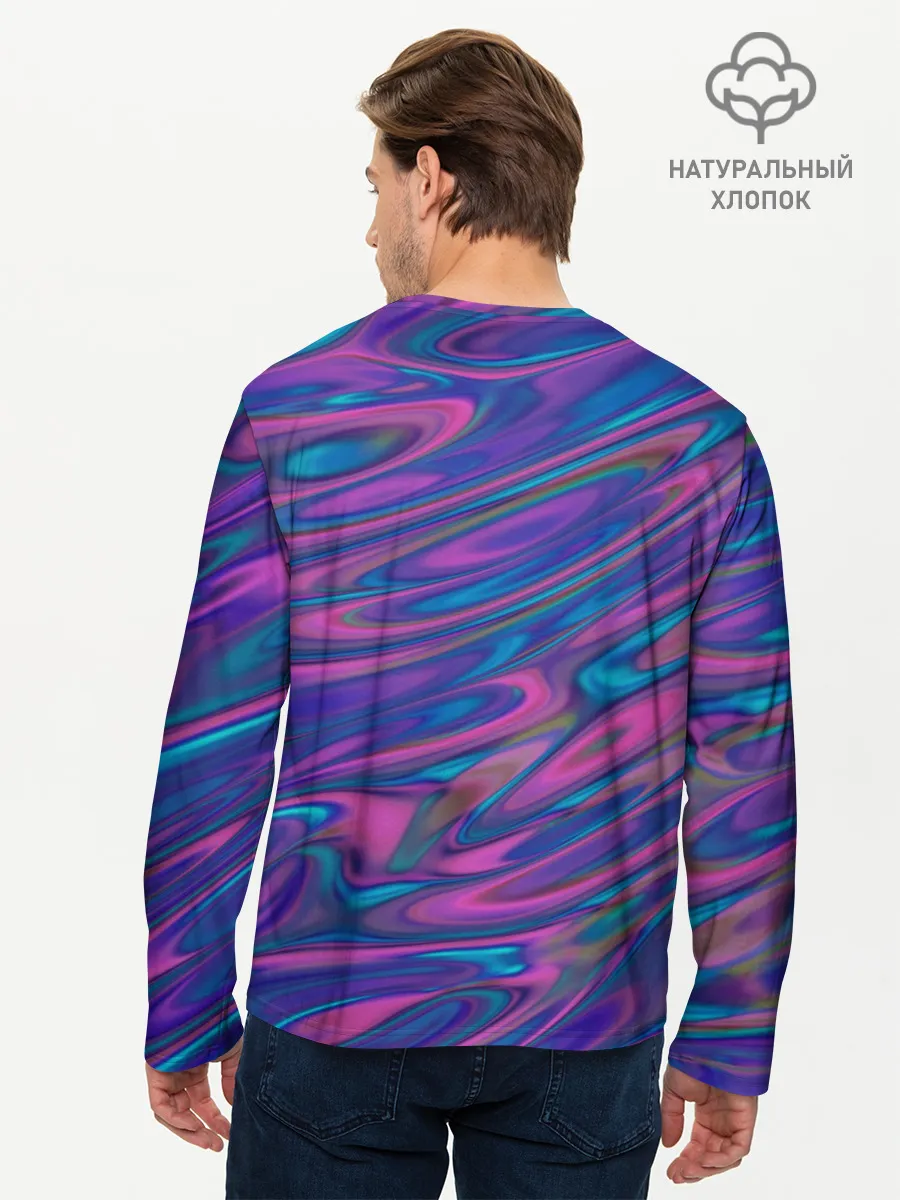 Мужской лонгслив базовый / Glitch EFFECT
