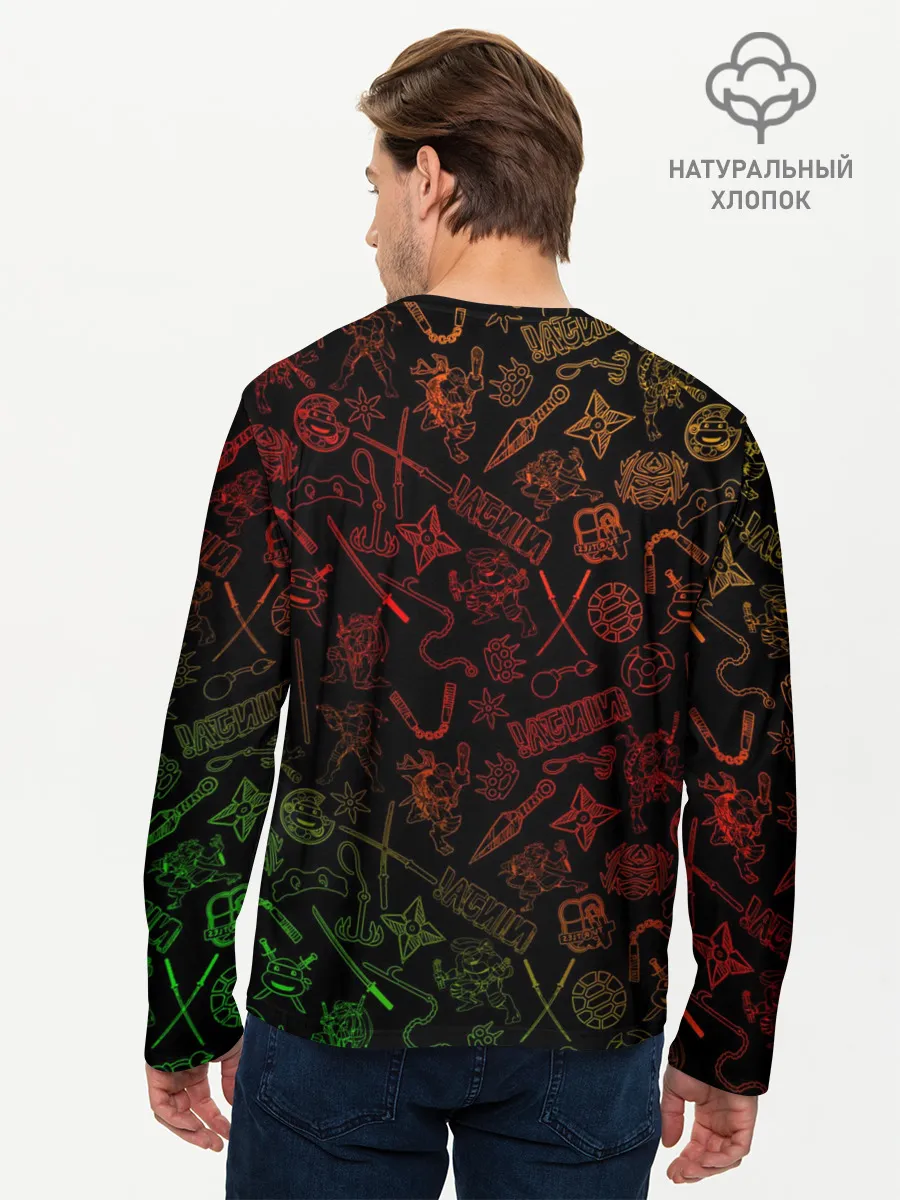 Мужской лонгслив базовый / Ниндзя Черепашки | Иконки