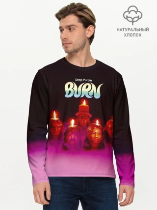 Мужской лонгслив базовый / Deep Purple - Burn