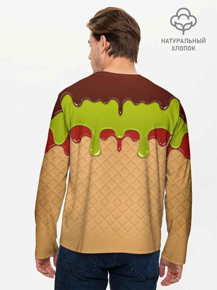 Мужской лонгслив базовый / Мороженое | Ice Scream