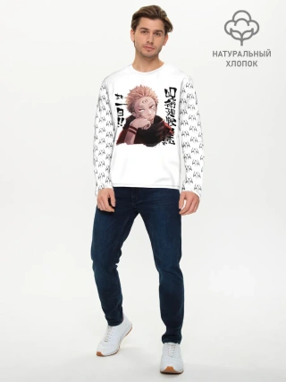 Мужской лонгслив базовый / Рёмен Сукуна Магическая битва