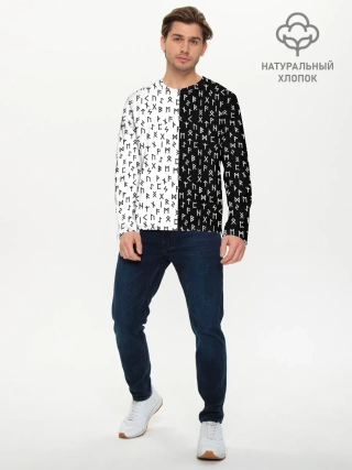 Мужской лонгслив базовый / Руны