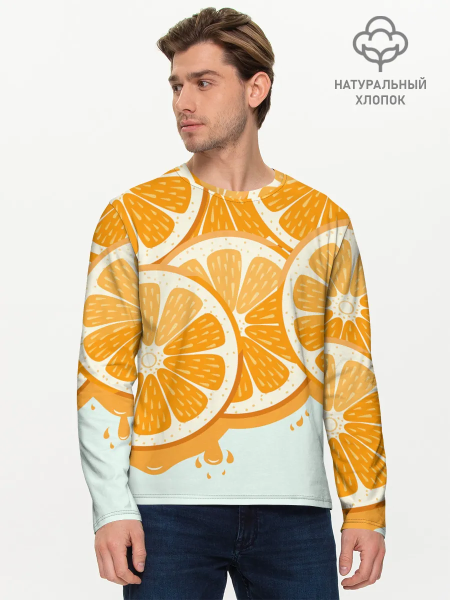 Мужской лонгслив базовый / АПЕЛЬСИН | ORANGE