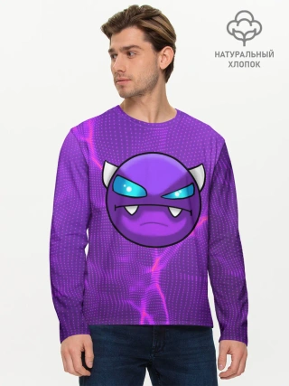 Мужской лонгслив базовый / Geometry Dash | Геометри Даш